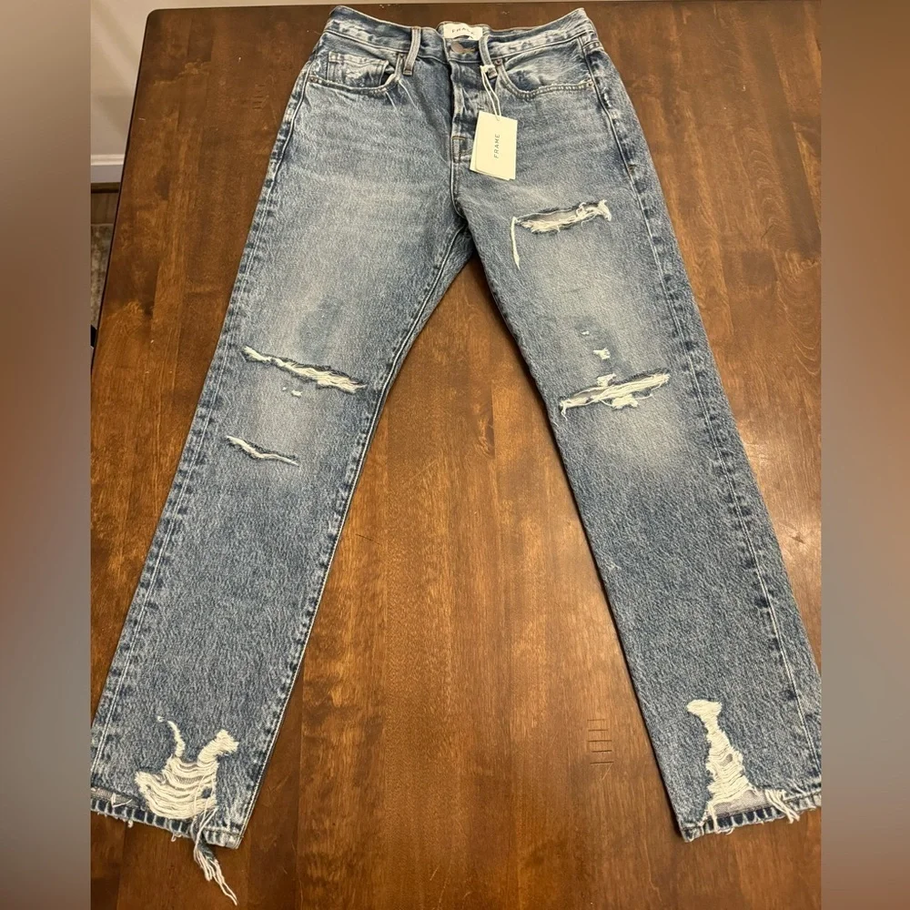 NWT! Frame Le Original Distressed Jeans, sz 25 - Picture 3 of 10